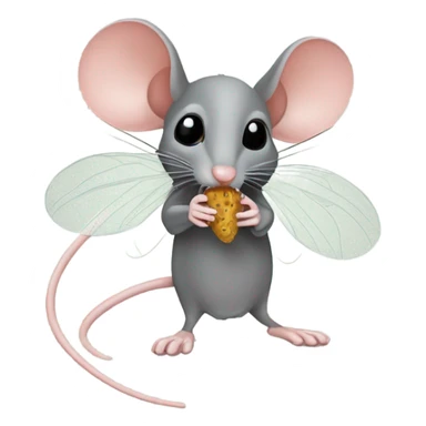 Mouse eating a mosquito  sticker