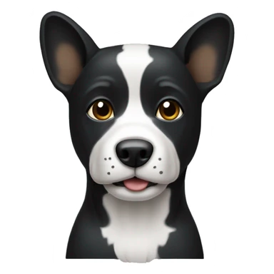 Perro negro con blanco sticker