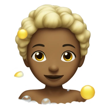 Girl in a tub full of bubbles  sticker