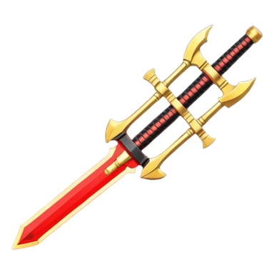 samurai themed space miner tool icon, futuristic mining tool inspired by katana, Japanese armor details, red black gold color palette, glowing energy accents, 3D cartoon, mobile game icon style, clean background, soft shadow, no text, no watermark

 sticker