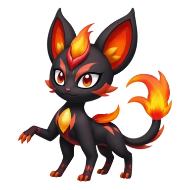 Colorful Meloetta-Litten-Darkrai-Pokémon-Fakémon-fusion-hybrid-creature sticker