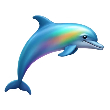 Dolphin rainbow sticker