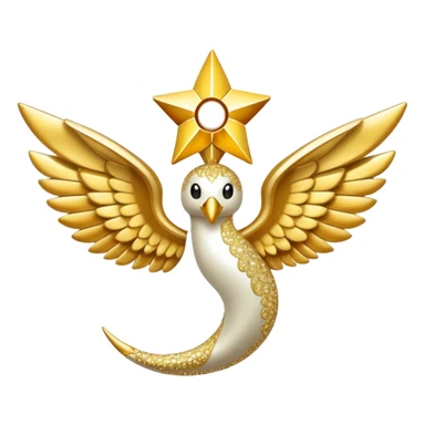 White and Golden Glorious Shiny Sparkly Fakémon sticker