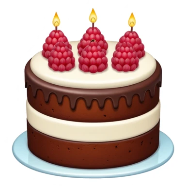 Chocolate Birthday Cake with raspberries sticker