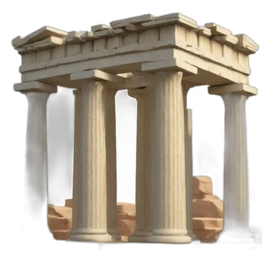 greek pilars ruin sticker