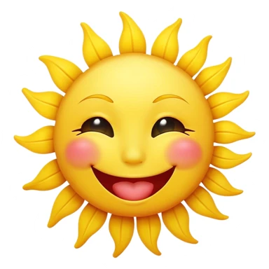Smiley sun giving a kiss  sticker