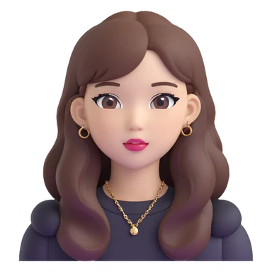 Jennie from BLACKPINK with brown hair sticker