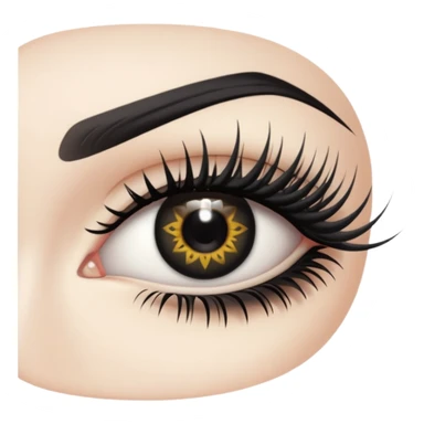 1 big pretty gothic female eye with long eyelashes  sticker