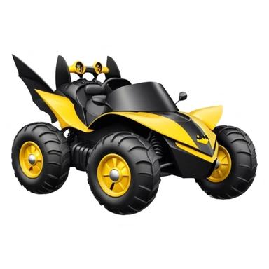 batmobile atv with a smile sticker