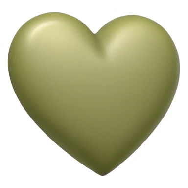 Pale olive aesthetic heart  sticker