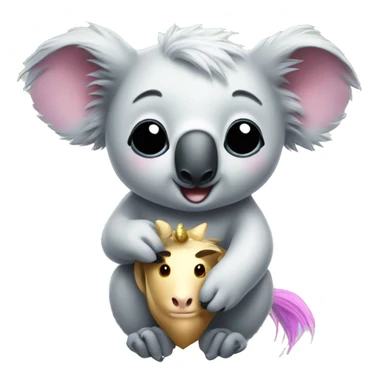 Koala with a unicorn  sticker