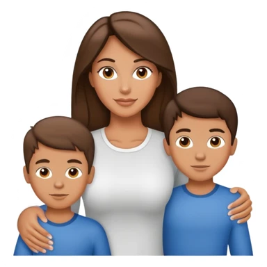 Light brunette beautiful fit mom with 3 sons sticker