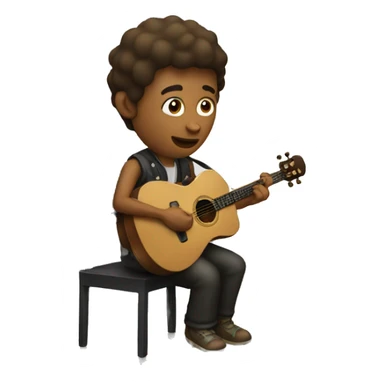 a musician making music in his macbook sticker