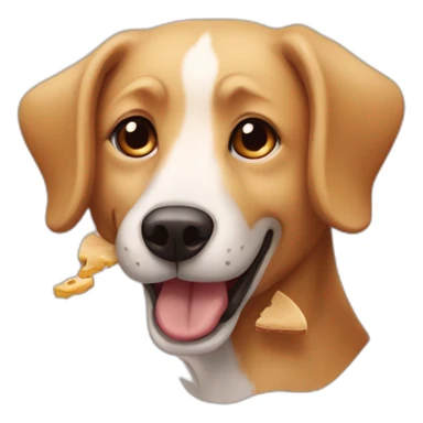 street-dog-eating-pie sticker