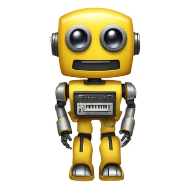 music robot yelow sticker