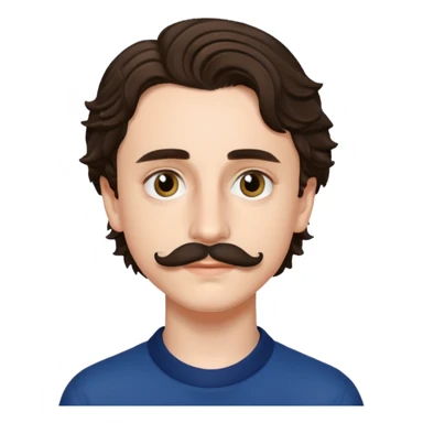 timothee with stache sticker