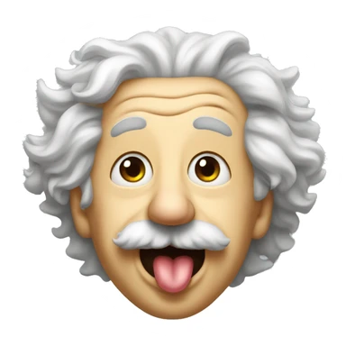 albert einstein sticking out tongue sticker