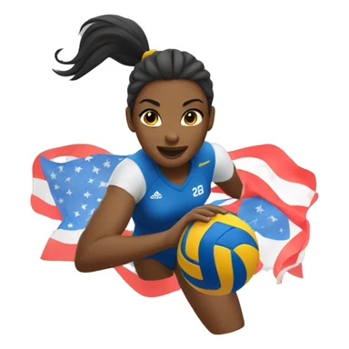 summer olympics girl volleyball sticker