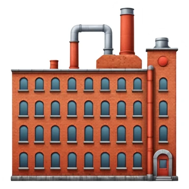 old factory made of bricks without pipes sticker