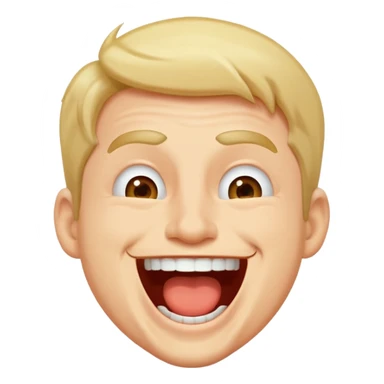 man laugh her mouth wide open sticker