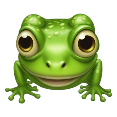 Portrait of a human frog sticker