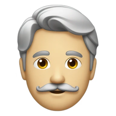 Homme a la moustache carré sticker