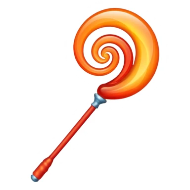 magic wand with orange red wave sticker
