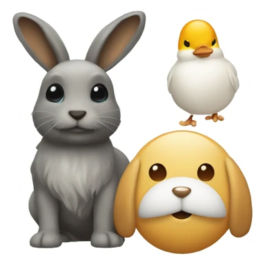 Kaninchen mit einer Mütze und einem Heru sticker