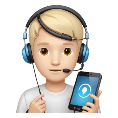 Tech boy with gadgets sticker