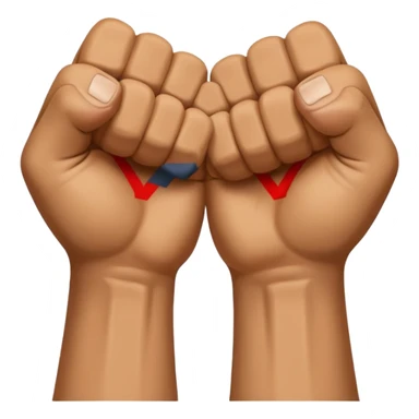 two closed fists sticker
