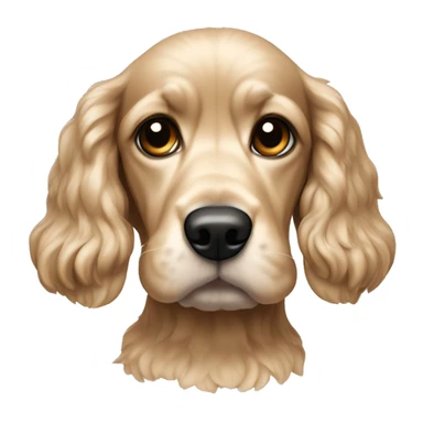 Beige American cocker sticker