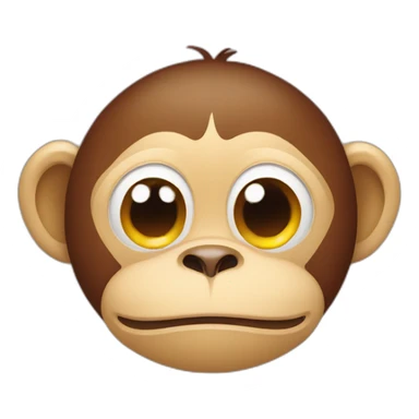 monkey smiling face with tear sticker