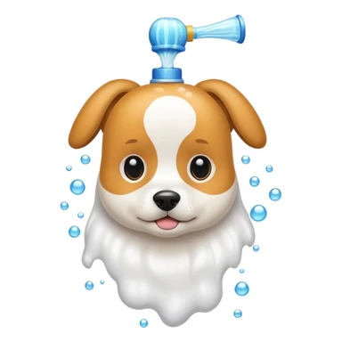 Shampoo for dog with foam sticker