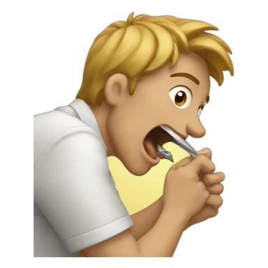 Nervios biting nails sticker