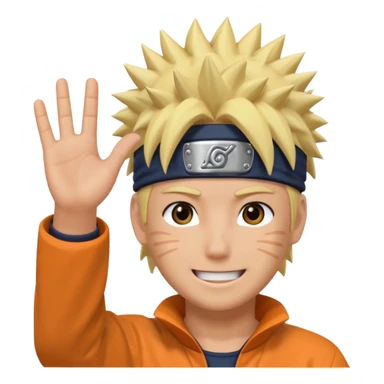 Quiero que hagas a Naruto saludando sticker