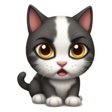 Little angry but full of love kitten sticker