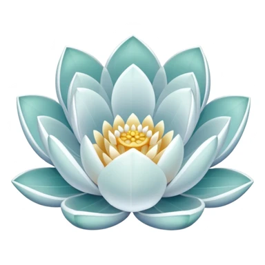 white crystal lotus sticker