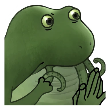 hand with tentacles instead of fingers sticker