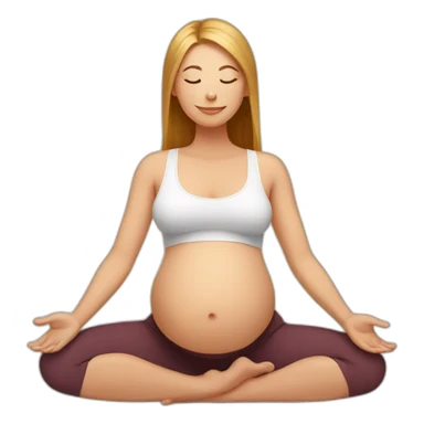 Pregnant yoga sticker