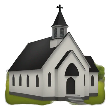 Black church  sticker