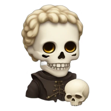 Hamlet with skull on hand sticker