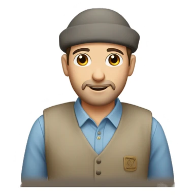 Jewish man with yarmulke sticker