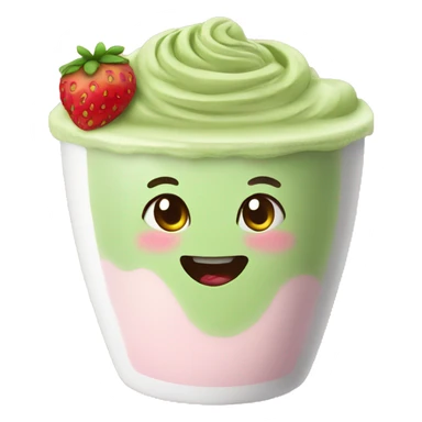 Strawberry matcha latte sticker