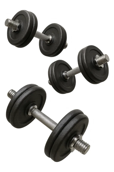 manubri da palestra fluttua in aria, iperrealistica 4k sticker