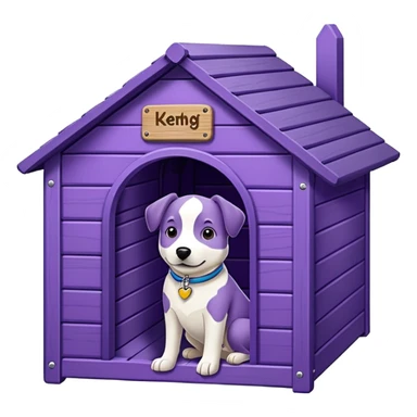 purple dog kennels sticker