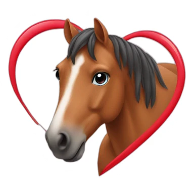 horse in heart sticker