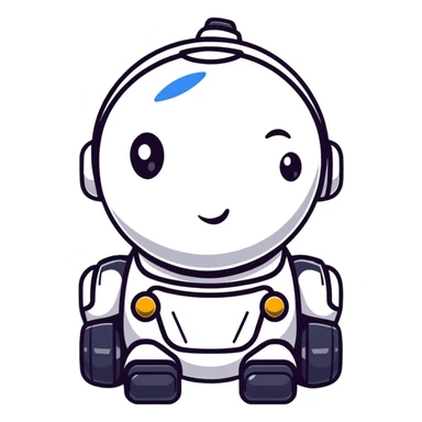 AI robot with different emotions sticker