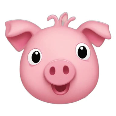 Peppa pig qui tient du cochon sticker