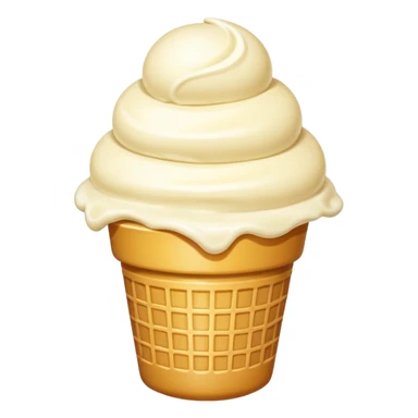 A single scoop of ice cream, smooth and creamy texture, glossy and soft, realistic, high detail, simple and cute design, isolated on white background, centered composition
 sticker