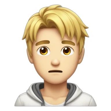 an anime guy annoyed sticker